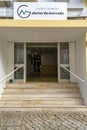 entrance door with steps to the shopping center, market galleries, LoulÃ© in the Algarve region