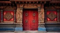 entrance door temple building Royalty Free Stock Photo