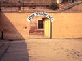 Entrance door to the Block A at Terezin concentration camp Royalty Free Stock Photo