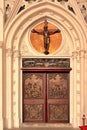 Entrance door to a church Royalty Free Stock Photo
