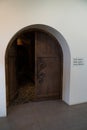 Entrance doors to the basement of the Shabo winery.