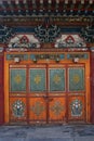 Entrance doors of Zuun Zuu temple in Erdene Zuu Monastery, Orkhon Valley Cultural Landscape World Heritage Site, Mongoliaia