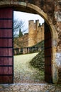 Entrance doorway to the convent of Christ, Tomar, Portugal Royalty Free Stock Photo