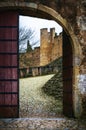 Entrance doorway to the convent of Christ, Tomar, Portugal Royalty Free Stock Photo