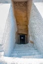Entrance of the Egyptian tomb of Queen Tiaa, dynasty XVIII, wife Royalty Free Stock Photo