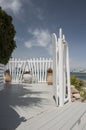 Entrance of the exotic sea cafe at Aegina town