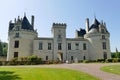 Entrance and facade of the BrÃÂ©zÃÂ© castle Royalty Free Stock Photo