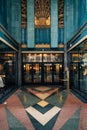 Entrance facade of the Eastern Columbia Building in downtown Los Angeles, California