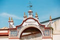 Entrance in former charterhouse Santa Maria de read Cuevas - La Cartuja in Seville, Spain