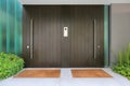 Entrance front door in modern minimalist design