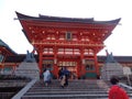 Entrance of Fushimi inari shrine with rock stair