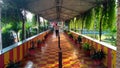 Entrance gallary of an ancient temple Royalty Free Stock Photo