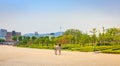 Entrance garden of Jongmyo Shrine at summer on Jun 17, 2017 in S