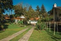 Entrance with garden and pathway in a house