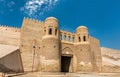 Entrance Gate in the ancient city wall of Ichan Kala. Khiva, Uzbekistan Royalty Free Stock Photo