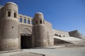 entrance gate in the ancient city wall. Uzbekistan. Khiva Royalty Free Stock Photo