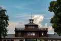 Entrance gate building of the Concentration camp Buchenwald wei Royalty Free Stock Photo