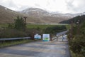 The entrance gate at the Fofanny Water Treatment Works in the Western Mourne Mountians