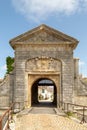 Entrance gate of Fort de la Pree near La Flotte at Ile de Re Royalty Free Stock Photo