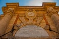 Entrance gate Fortaleza de San Carlos de La Cabana, Fort of Saint Charles entrance. Havana. Old fortress in Cuba Royalty Free Stock Photo