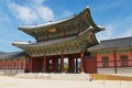 Entrance gate of the Gyeongbokgung Royal Palace in Seoul, Korea.