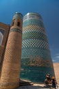 Entrance gate, Kalta minaret, kunya ark citadel, Ichon Qala, Khiva, Uzbekistan Royalty Free Stock Photo