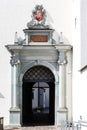 Entrance gate of the Palace of the Grand Dukes of Lithuania in Vilnius, Lithuania