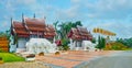 The entrance gate of Rajapruek Royal Park, Chiang Mai, Thailand