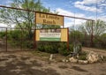 Entrance gate and sign for the La Lomita Bird and Wildlife Photography Ranch in Uvalde, Texas. Royalty Free Stock Photo