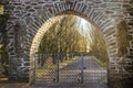 Cemetery gate Royalty Free Stock Photo