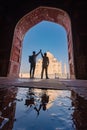 entrance gate of Taj Mahal indian palace. Door to the mosque