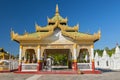 Entrance gate, Tipitaka chedis or stupas, Kuthodaw Paya, temple complex in Mandalay, Myanmar, Asia