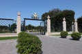 Entrance gate to the American Cemetery of Nettuno, Rome, Italy Royalty Free Stock Photo