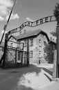 Entrance gate to Auschwitz concentration camp
