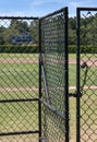 Entrance gate at a baseball diamond