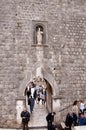 Entrance Gate to city of Dubrovnic in Croatia Europe Royalty Free Stock Photo