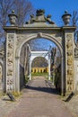 Entrance gate to the garden and mansion of Nienoord Royalty Free Stock Photo