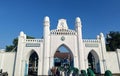 the entrance gate to the Kauman Mosque, Surakarta, Solo, Central Java, which looks magnificent