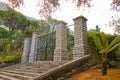 Entrance gate to the La Alameda Gardens which are a botanical gardens in Gibraltar, British overseas territory.