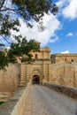 Entrance gate to Mdina the silent city Royalty Free Stock Photo