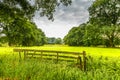 Entrance gate to natural meadow in Scheebroekerloop River Valley Royalty Free Stock Photo