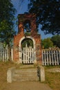 Entrance gate to an old cemetery in the romanian countryside