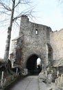 Entrance gate to Oybin castle and monastery Royalty Free Stock Photo