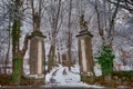 Entrance gate to a park Royalty Free Stock Photo