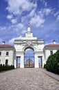 Entrance gate to the Ruzhany Sapieha Palace in the city of Ruzhany, Belarus