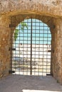 Entrance gate to Spinalonga Island. Royalty Free Stock Photo