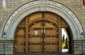 Wooden gate at Zosin monastery in Moldavia