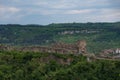 Entrance gate of Tsarevets Fortress and Patriarch Church on the Tsarevets hill in Veliko Tarnovo, Bulgaria Royalty Free Stock Photo