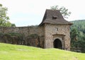 Entrance gate on Velhartice Castle Royalty Free Stock Photo