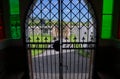 Entrance gates of Church of St Johns The Evangelist, Osmotherley, Ulverston, Cumbria Royalty Free Stock Photo